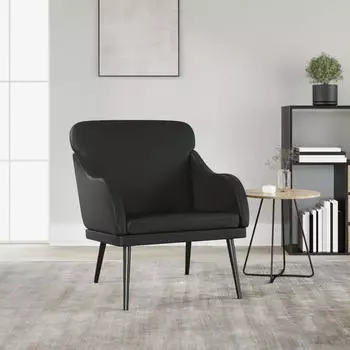 vidaXL Sessel 63x76x80cm Kunstleder Schwarz (351424)