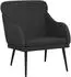 vidaXL Sessel 63x76x80cm Kunstleder Schwarz (351424)