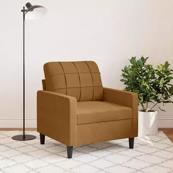 vidaXL Sessel Samt Braun 60cm (4007611)
