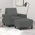 vidaXL Relaxsessel mit Hocker Stoff Dunkelgrau 60cm (3201144)