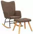 vidaXL Schaukelsessel mit Hocker Braun Stoff (328021)