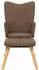 vidaXL Schaukelsessel mit Hocker Braun Stoff (328021)