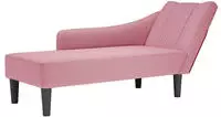 vidaXL Chaiselongue mit Rechter Armlehne Rosa Samt