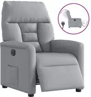 vidaXL Relaxsessel Elektrisch Hellgrau Stoff