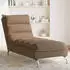 vidaXL Chaiselongue mit Kissen Braun Stoff (379471)