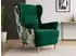 Beautysofa Havana Ohrensessel Skandinavischer Stil, Flaschengrün, Buchenbeine