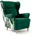 Beautysofa Havana Ohrensessel Skandinavischer Stil, Flaschengrün, Buchenbeine