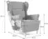 Beautysofa Havana Ohrensessel Skandinavischer Stil, Flaschengrün, Buchenbeine