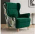 Beautysofa Havana Ohrensessel Skandinavischer Stil, Flaschengrün, Buchenbeine
