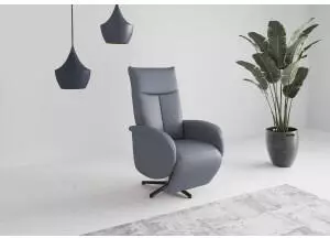 sit&more Zora TV-Sessel grauBlau mit Aufstehhilfe, 2 Motoren & Akku (74472754-0)
