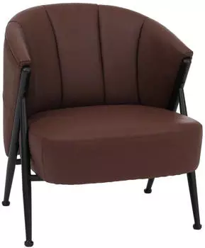 MCW P30 Cocktailsessel Vintage Industrial Kunstleder, rostrot (100260)