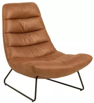 Actona Kentucky Mix Loungesessel Cognac Textil (Brandy 9)