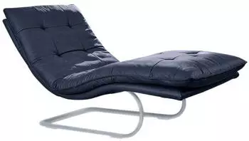 Willi Schillig daily dreams Relaxliege Leder Waffelkissen-Optik, blau (Z59)