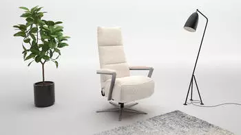 sit&more Vario Comfort TV-Sessel Polyester Creme 360&deg; Drehfunktion 3 Motoren
