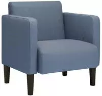 vidaXL Sessel mit Armlehnen Blau 54 cm Cordstoff