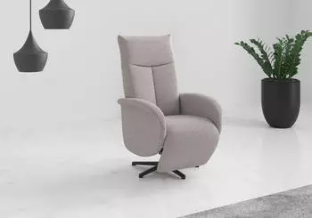 sit&more Glendale TV-Sessel 100% Polyester, silber, mit Aufstehhilfe, 2 Motoren (34650926-0)