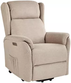 Beliani Relaxsessel elektrisch verstellbar 72x86x80cm taupe