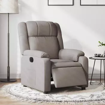 vidaXL Elektrischer Relaxsessel Taupe Stoff (3205186)