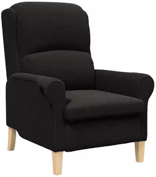 vidaXL Sessel Weiches Sherpa-Gewebe Schwarz (42009855)