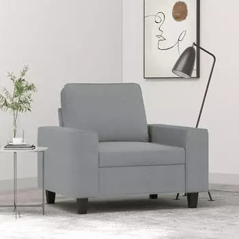 vidaXL Sessel Stoff Hellgrau 60cm (359375)