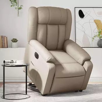 vidaXL Relaxsessel mit elektrischer Aufstehhilfe Cappuccino Kunstleder (3205284)