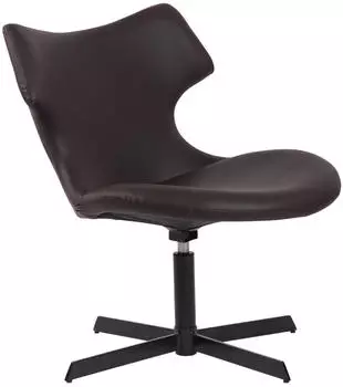 CLP Welland Loungesessel Kunstleder Metallgestell, braun (317804)