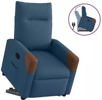 vidaXL Relaxsessel mit Aufstehhilfe Blau Stoff (3324012)