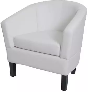 MCW Lounge-Sessel MCW-O17 Kunstleder wei&szlig; (MCW-O17)