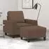 vidaXL Sessel mit Hocker Braun 60cm Stoff (3201146)