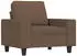 vidaXL Sessel mit Hocker Braun 60cm Stoff (3201146)