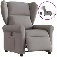 vidaXL Relaxsessel Elektrisch Taupe Stoff
