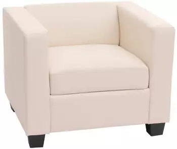 MCW Lille Loungesessel Kunstleder, wei&szlig;