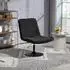 Svita Henry Loungesessel Cordbezug 360° drehbar, Schwarz (97171)