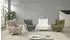 Atlantic Home Collection Shawn Sessel Teddystoff, weiß, Federkern (SHAWN-SW02)