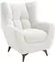 Atlantic Home Collection Shawn Sessel Teddystoff, weiß, Federkern (SHAWN-SW02)