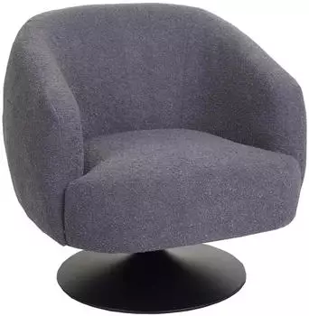 MCW Lounge-Sessel J76 drehbar, Boucl&eacute;, dunkelgrau