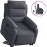 vidaXL Relaxsessel mit Aufstehhilfe Dunkelgrau Samt (3205093)
