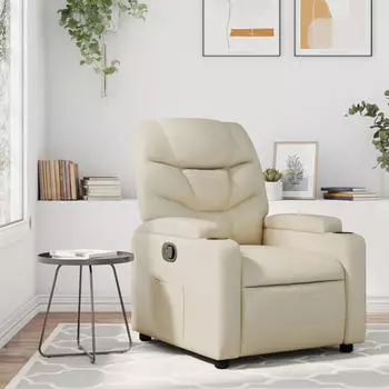 vidaXL Relaxsessel Kunstleder Creme (3205641)