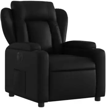 vidaXL Elektrischer Relaxsessel Kunstleder Schwarz (3204530)