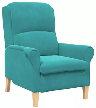 vidaXL Sessel Samt T&uuml;rkis 76x94x102cm