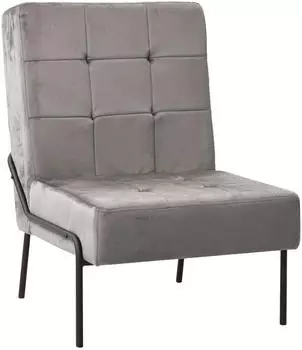 vidaXL Relaxsessel Samt Hellgrau 65x79x87cm