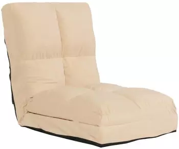 MCW Bodensessel MCW-N45 Schlaffunktion faltbar Samt, beige (MCW-N45)