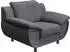 Trendmanufaktur Rondo Big-Sessel 121cm breite Armlehnen Füße schwarz, anthrazit