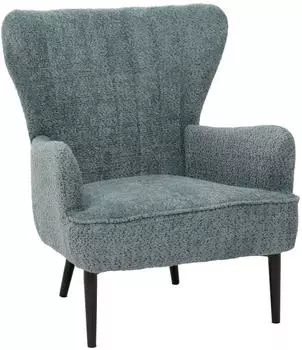 MCW Lounge-Sessel MCW-K37 Ohrensessel Chenille 500g/m&sup2; Blau-Gr&uuml;n (MCW-K37)