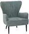 MCW Lounge-Sessel MCW-K37 Ohrensessel Chenille 500g/m² Blau-Grün (MCW-K37)