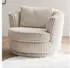 Furn.Design Comfy Drehsessel Mega-Cord wollweiß, 360° drehbar, Ø95cm