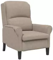 vidaXL Sessel Taupe 76 x 94 x 102 cm Mikrofaser