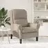 vidaXL Sessel Taupe 76 x 94 x 102 cm Mikrofaser (42009870)