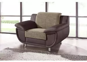 Trendmanufaktur Rondo 3 Loungesessel Kunstleder/Microfaser braun/sand/beige