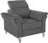 sit&more Arngast Sessel Federkern, Kopfteilverstellung, Mikrofaser, steel